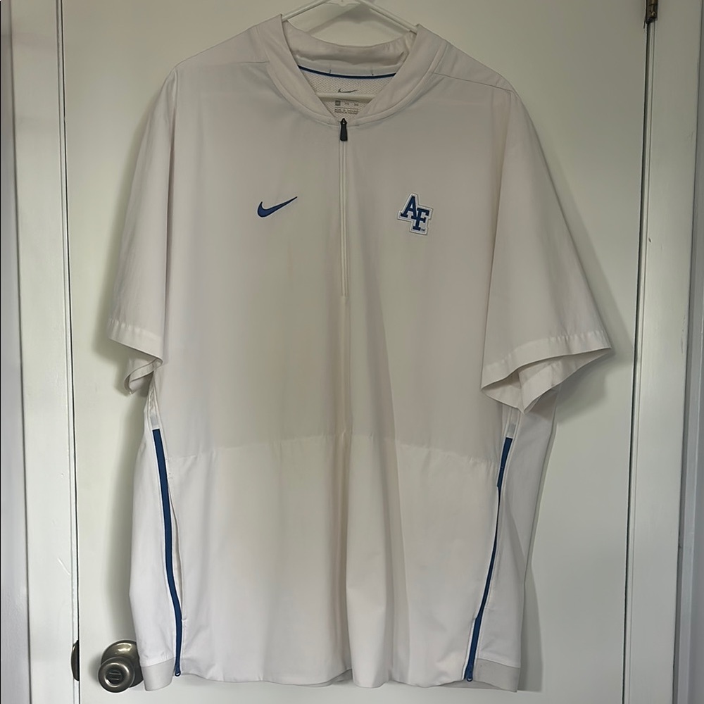 Nike White and Blue Athletic Jacket